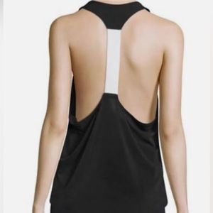 Onzie elastic back tank black/white